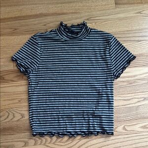 Striped Black and Gray Shirt